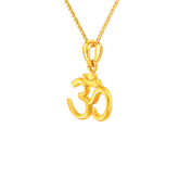 22k Yellow Gold Om Religious Small Pendants with gold weight of 1.74g